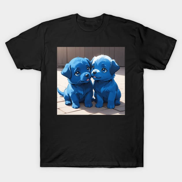 Cute blue puppies T-Shirt by Spaceboyishere